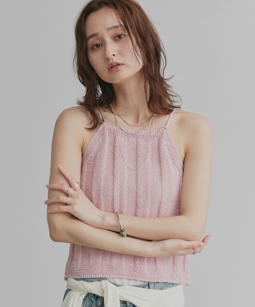 ad thie(アドティエ)の「ホルターネック ニット トップス(ニット/セーター・レディース・イエロー/ライトグリーン/ピンク・FREE)」の17枚目の写真