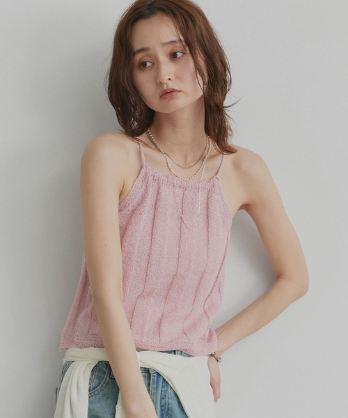 ad thie(アドティエ)の「ホルターネック ニット トップス(ニット/セーター・レディース・イエロー/ライトグリーン/ピンク・FREE)」の20枚目の写真