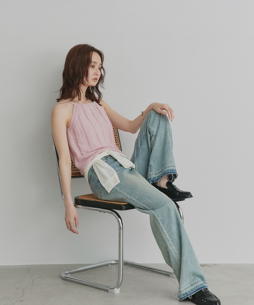 ad thie(アドティエ)の「ホルターネック ニット トップス(ニット/セーター・レディース・イエロー/ライトグリーン/ピンク・FREE)」の22枚目の写真