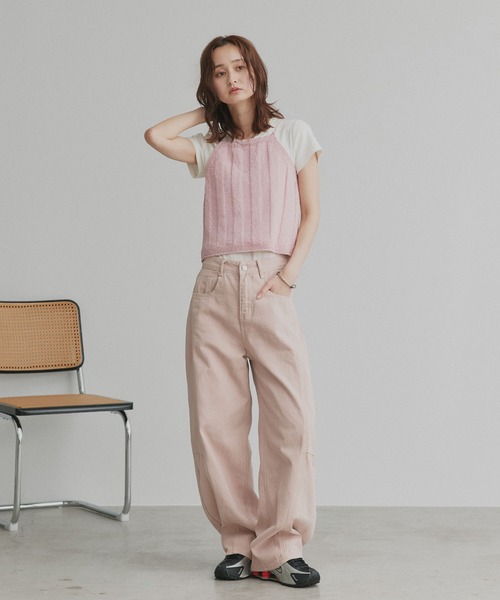 ad thie(アドティエ)の「ホルターネック ニット トップス(ニット/セーター・レディース・イエロー/ライトグリーン/ピンク・FREE)」の6枚目の写真