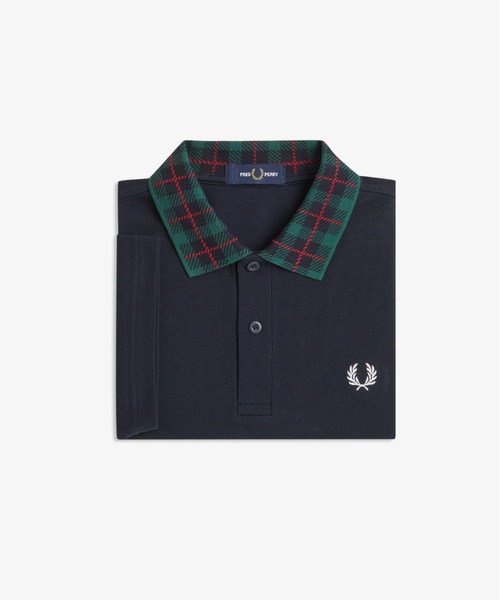 FRED PERRY(フレッドペリー)の「Tartan Collar Polo Shirt/タータンチェックカラーポロシャツ(ポロシャツ・メンズ・ネイビー・M/S/L)」の8枚目の写真