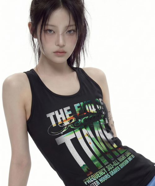 GRAVER（グレーバー）の「[ウーマン]エンドオブパーティーソリッドマンゴーノースリーブ_2カラー（Tシャツ/カットソー・レディース・ライトグレー/ブラック・ONE SIZE）」の7枚目の写真