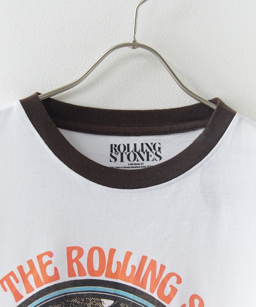 ROOPTOKYO(ループトウキョウ)の「THE ROLLING STONES / ザ・ローリング・ストーンズ UNISEX RINGER T- SHIRT: SOME GIRLS CIRCLE (WHITE) クルーネック リンガーTシャツ バンドTシャツ ロック メンズ レディース 秋 秋服 2026年秋冬(Tシャツ/カットソー・メンズ・ホワイト・S/M/L/XL)」の2枚目の写真