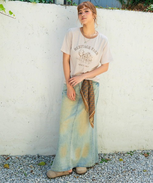 anap mimpi(アナップミンピ)の「vintage ヴィンテージ 加工 デニム ロング スカート(デニムスカート・レディース・ブルー・M/S)」の7枚目の写真