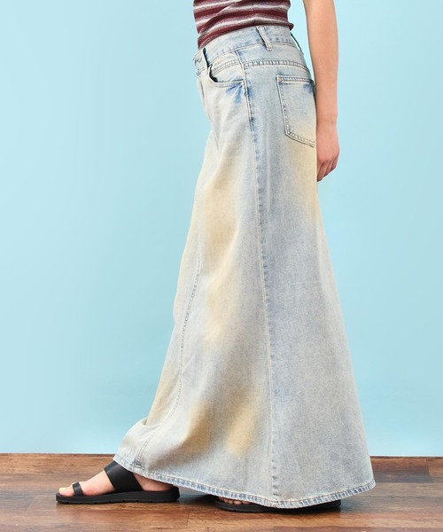 anap mimpi(アナップミンピ)の「vintage ヴィンテージ 加工 デニム ロング スカート(デニムスカート・レディース・ブルー・M/S)」の12枚目の写真