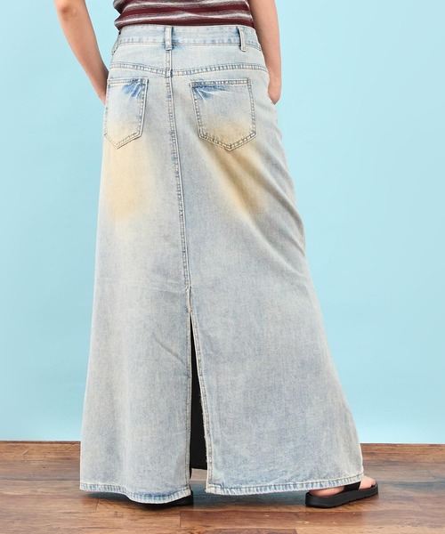 anap mimpi(アナップミンピ)の「vintage ヴィンテージ 加工 デニム ロング スカート(デニムスカート・レディース・ブルー・M/S)」の13枚目の写真