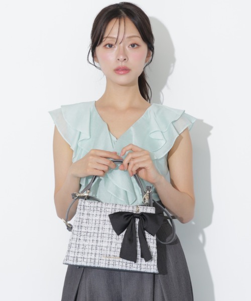JILL by JILL STUART（ジルバイジルスチュアート）の「キルティングワンハンドルバッグ（ショルダーバッグ・レディース・ホワイト系その他/ブラック系その他・FREE）」の11枚目の写真
