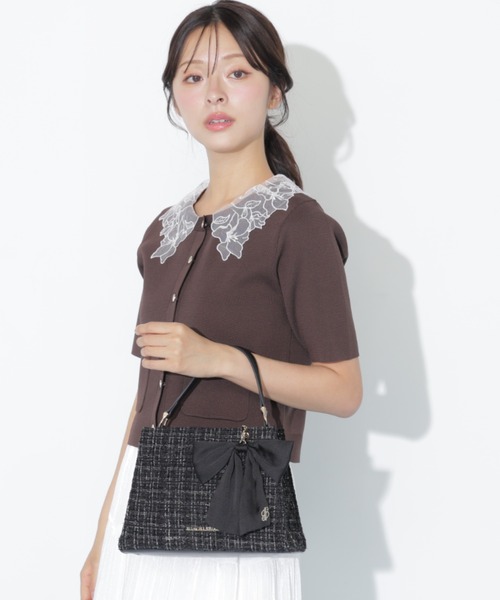 JILL by JILL STUART（ジルバイジルスチュアート）の「キルティングワンハンドルバッグ（ショルダーバッグ・レディース・ホワイト系その他/ブラック系その他・FREE）」の5枚目の写真