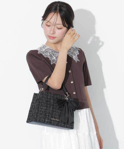 JILL by JILL STUART（ジルバイジルスチュアート）の「キルティングワンハンドルバッグ（ショルダーバッグ・レディース・ホワイト系その他/ブラック系その他・FREE）」の4枚目の写真