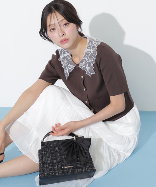 JILL by JILL STUART（ジルバイジルスチュアート）の「キルティングワンハンドルバッグ（ショルダーバッグ・レディース・ホワイト系その他/ブラック系その他・FREE）」の6枚目の写真