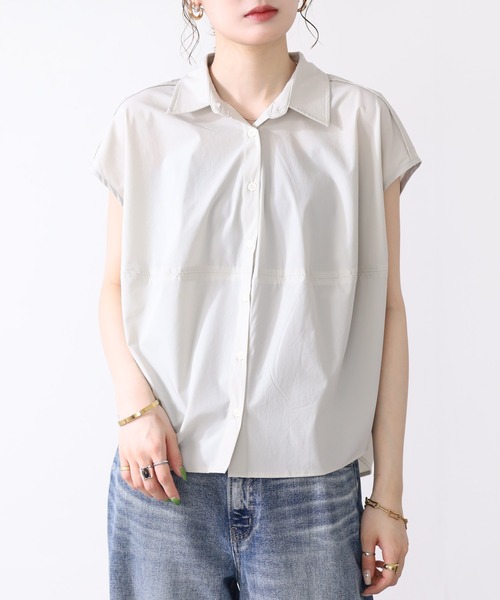 hunch(ハンチ)の「hunch 接触冷感 コクーンシャツ ノースリーブ(シャツ/ブラウス・レディース・ライトグレー/ブラック/マスタード・FREE)」の22枚目の写真