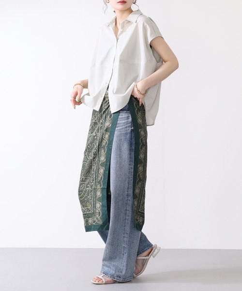 hunch(ハンチ)の「hunch 接触冷感 コクーンシャツ ノースリーブ(シャツ/ブラウス・レディース・ライトグレー/ブラック/マスタード・FREE)」の15枚目の写真