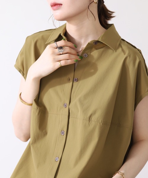 hunch(ハンチ)の「hunch 接触冷感 コクーンシャツ ノースリーブ(シャツ/ブラウス・レディース・ライトグレー/ブラック/マスタード・FREE)」の16枚目の写真