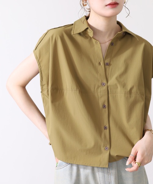 hunch(ハンチ)の「hunch 接触冷感 コクーンシャツ ノースリーブ(シャツ/ブラウス・レディース・ライトグレー/ブラック/マスタード・FREE)」の18枚目の写真