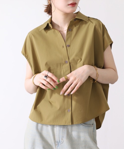 hunch(ハンチ)の「hunch 接触冷感 コクーンシャツ ノースリーブ(シャツ/ブラウス・レディース・ライトグレー/ブラック/マスタード・FREE)」の19枚目の写真