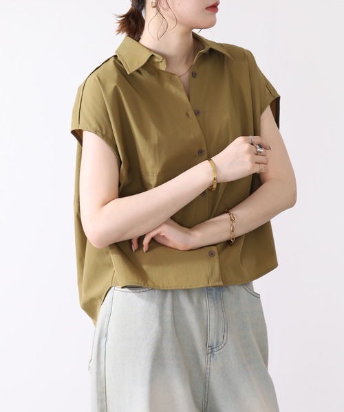 hunch(ハンチ)の「hunch 接触冷感 コクーンシャツ ノースリーブ(シャツ/ブラウス・レディース・ライトグレー/ブラック/マスタード・FREE)」の17枚目の写真