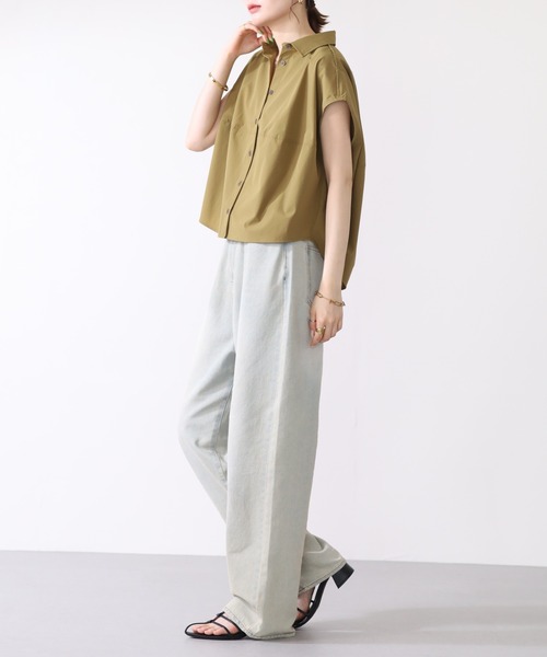 hunch(ハンチ)の「hunch 接触冷感 コクーンシャツ ノースリーブ(シャツ/ブラウス・レディース・ライトグレー/ブラック/マスタード・FREE)」の21枚目の写真