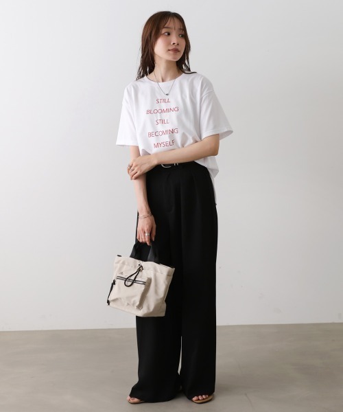 Bab(バブ)の「立体プリントオーバーサイズロゴTEE(Tシャツ/カットソー・レディース・オフホワイト/ブラウン/ブラック・FREE)」の9枚目の写真