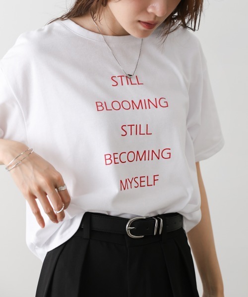 Bab(バブ)の「立体プリントオーバーサイズロゴTEE(Tシャツ/カットソー・レディース・オフホワイト/ブラウン/ブラック・FREE)」の10枚目の写真
