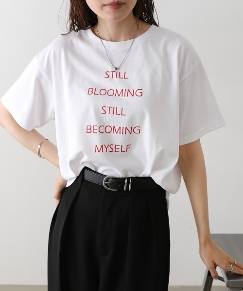 Bab(バブ)の「立体プリントオーバーサイズロゴTEE(Tシャツ/カットソー・レディース・オフホワイト/ブラウン/ブラック・FREE)」の12枚目の写真