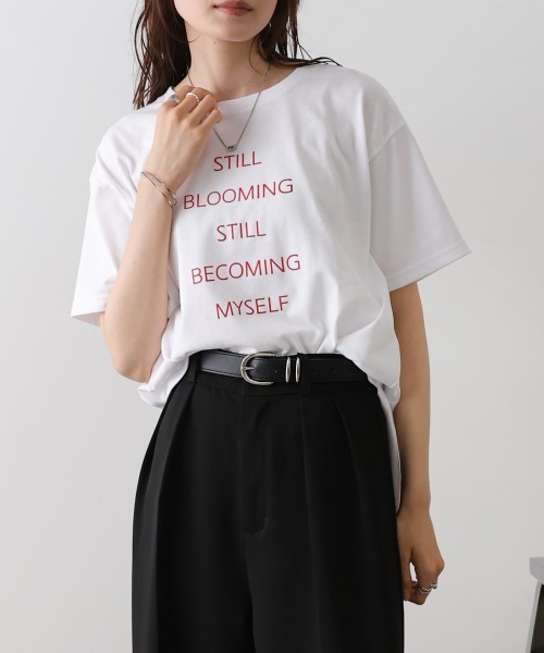 Bab(バブ)の「立体プリントオーバーサイズロゴTEE(Tシャツ/カットソー・レディース・オフホワイト/ブラウン/ブラック・FREE)」の17枚目の写真