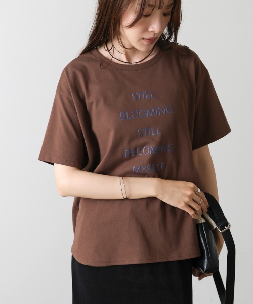 Bab(バブ)の「立体プリントオーバーサイズロゴTEE(Tシャツ/カットソー・レディース・オフホワイト/ブラウン/ブラック・FREE)」の19枚目の写真