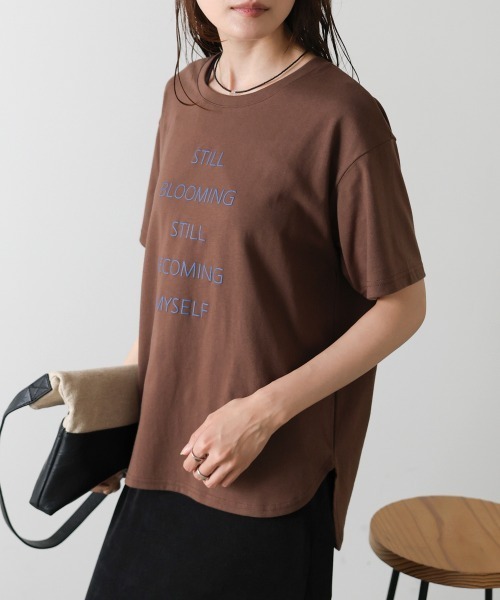 Bab(バブ)の「立体プリントオーバーサイズロゴTEE(Tシャツ/カットソー・レディース・オフホワイト/ブラウン/ブラック・FREE)」の21枚目の写真