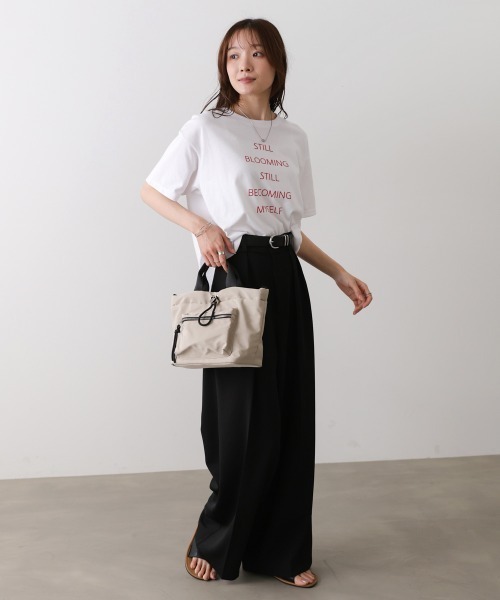 Bab(バブ)の「立体プリントオーバーサイズロゴTEE(Tシャツ/カットソー・レディース・オフホワイト/ブラウン/ブラック・FREE)」の5枚目の写真