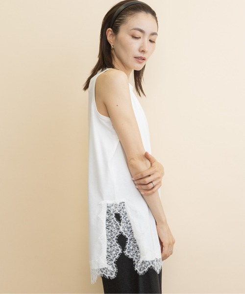 lodie(ロディ)の「レーストリム タンク(タンクトップ・レディース・アイボリー/ブラック・FREE)」の16枚目の写真