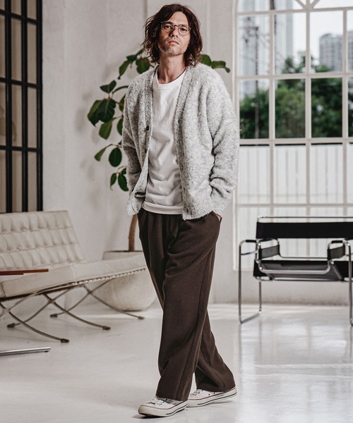 CAMBIO（カンビオ）の「mp15213-Wool Blend Brushed Wide Straight Pants ワイドストレートパンツ(A70326cmb)（その他パンツ・メンズ・ブラウン/ブラック/チャコール/ベージュ・S/M/L）」の11枚目の写真
