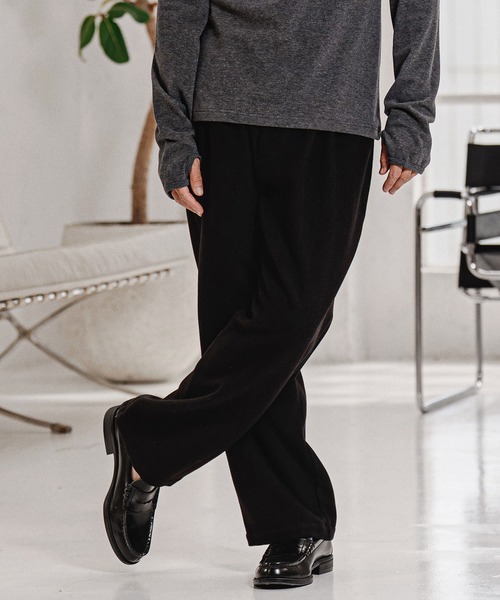 CAMBIO（カンビオ）の「mp15213-Wool Blend Brushed Wide Straight Pants ワイドストレートパンツ(A70326cmb)（その他パンツ・メンズ・ブラウン/ブラック/チャコール/ベージュ・S/M/L）」の15枚目の写真
