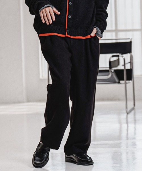 CAMBIO（カンビオ）の「mp15213-Wool Blend Brushed Wide Straight Pants ワイドストレートパンツ(A70326cmb)（その他パンツ・メンズ・ブラウン/ブラック/チャコール/ベージュ・S/M/L）」の16枚目の写真