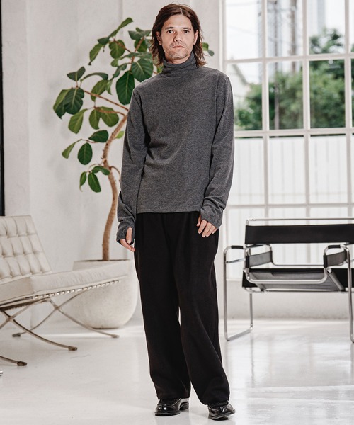 CAMBIO（カンビオ）の「mp15213-Wool Blend Brushed Wide Straight Pants ワイドストレートパンツ(A70326cmb)（その他パンツ・メンズ・ブラウン/ブラック/チャコール/ベージュ・S/M/L）」の17枚目の写真