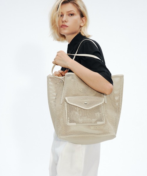 q bag paris(キューバッグパリ)の「nest wbag ネストダブルバッグ トートバッグ(トートバッグ・レディース・ホワイト/ベージュ・FREE)」の3枚目の写真