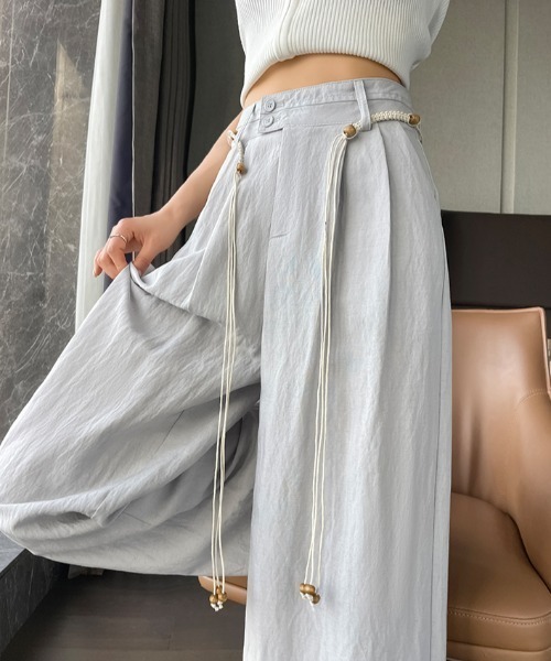AMAJI（アマジ）の「テンセルリネン ハイウエスト ワイドパンツ（その他パンツ・レディース・ベージュ/ホワイト/ブラック・SMALL/X-LARGE/LARGE/MEDIUM）」の6枚目の写真