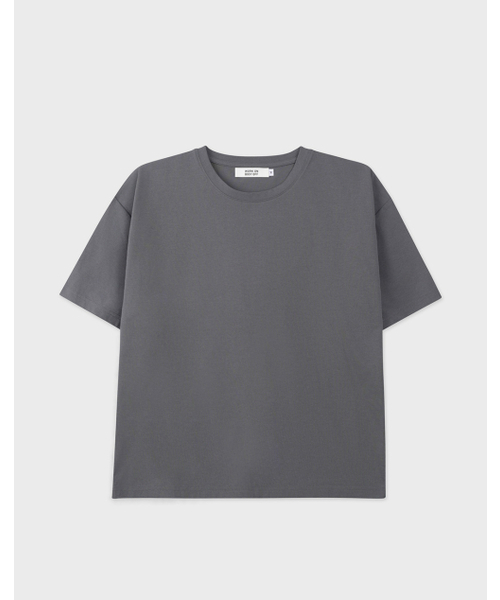 WORK ON BODY OFF（ワークオンボディオフ）の「(クロップ) エアビット クーリング ソリッド セミオーバーフィット 半袖Tシャツ [チャコール]（Tシャツ/カットソー・メンズ・チャコール・MEDIUM/LARGE/X-LARGE）」の7枚目の写真