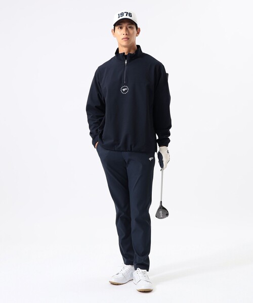 BEAMS GOLF(ビームスゴルフ)の「ORANGE LABEL / シアサッカー 撥水 ハーフジップ ブルゾン(ブルゾン・メンズ・ネイビー/グレー/オリーブ・SMALL/MEDIUM/LARGE/X-LARGE)」の10枚目の写真
