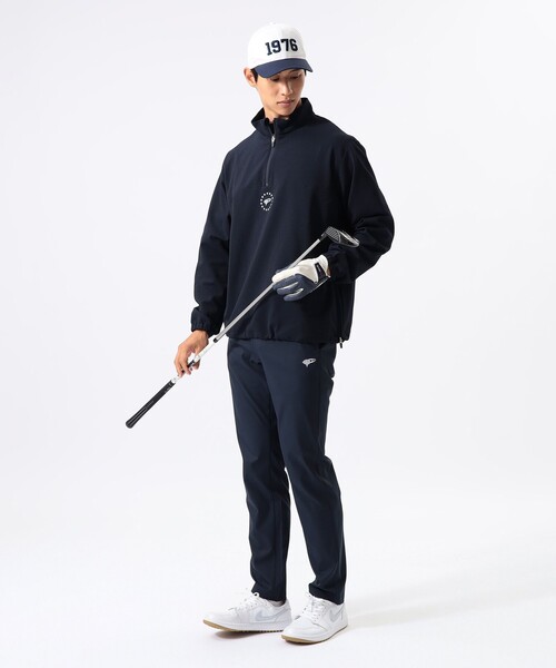 BEAMS GOLF(ビームスゴルフ)の「ORANGE LABEL / シアサッカー 撥水 ハーフジップ ブルゾン(ブルゾン・メンズ・ネイビー/グレー/オリーブ・SMALL/MEDIUM/LARGE/X-LARGE)」の11枚目の写真