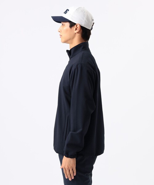 BEAMS GOLF(ビームスゴルフ)の「ORANGE LABEL / シアサッカー 撥水 ハーフジップ ブルゾン(ブルゾン・メンズ・ネイビー/グレー/オリーブ・SMALL/MEDIUM/LARGE/X-LARGE)」の13枚目の写真