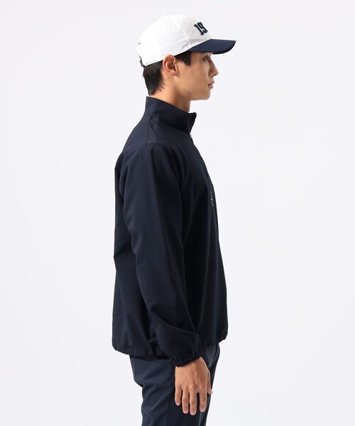 BEAMS GOLF(ビームスゴルフ)の「ORANGE LABEL / シアサッカー 撥水 ハーフジップ ブルゾン(ブルゾン・メンズ・ネイビー/グレー/オリーブ・SMALL/MEDIUM/LARGE/X-LARGE)」の14枚目の写真