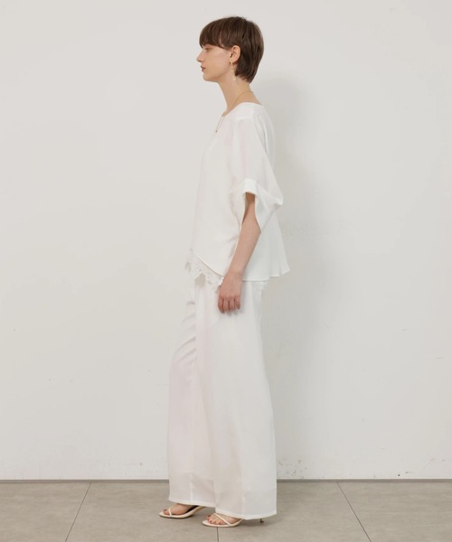CADUNE(カデュネ)の「タックストレートパンツ(その他パンツ・レディース・ホワイト/ネイビー・38/36/34)」の7枚目の写真