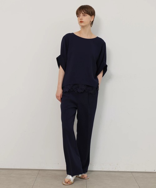 CADUNE(カデュネ)の「タックストレートパンツ(その他パンツ・レディース・ホワイト/ネイビー・38/36/34)」の3枚目の写真