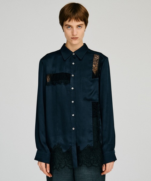 PRANK PROJECT(プランクプロジェクト)の「【2026Autumn Pre-Order】ランダムレースシャツ / Random Lace Shirt(シャツ/ブラウス・レディース・ネイビー/ホワイト・FREE)」の4枚目の写真