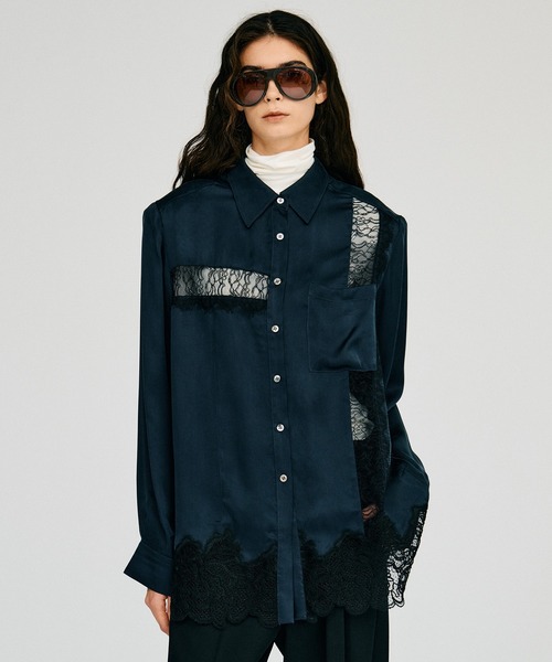 PRANK PROJECT(プランクプロジェクト)の「【2026Autumn Pre-Order】ランダムレースシャツ / Random Lace Shirt(シャツ/ブラウス・レディース・ネイビー/ホワイト・FREE)」の5枚目の写真