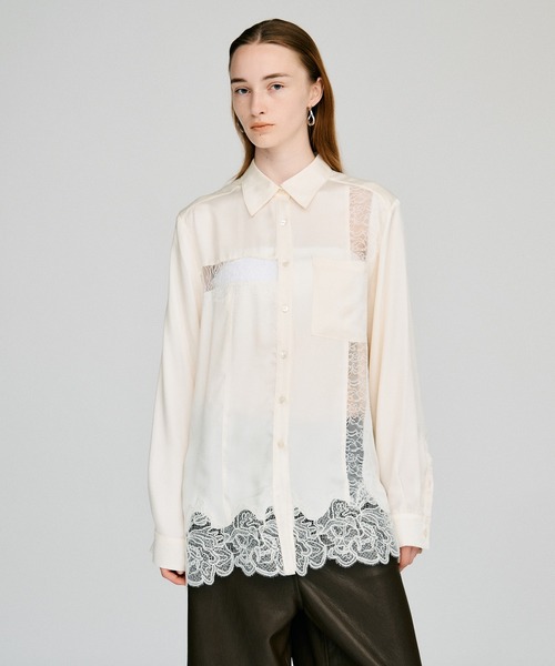 PRANK PROJECT(プランクプロジェクト)の「【2026Autumn Pre-Order】ランダムレースシャツ / Random Lace Shirt(シャツ/ブラウス・レディース・ネイビー/ホワイト・FREE)」の6枚目の写真