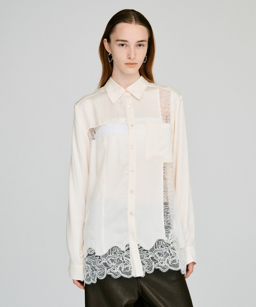 PRANK PROJECT(プランクプロジェクト)の「【2026Autumn Pre-Order】ランダムレースシャツ / Random Lace Shirt(シャツ/ブラウス・レディース・ネイビー/ホワイト・FREE)」の7枚目の写真