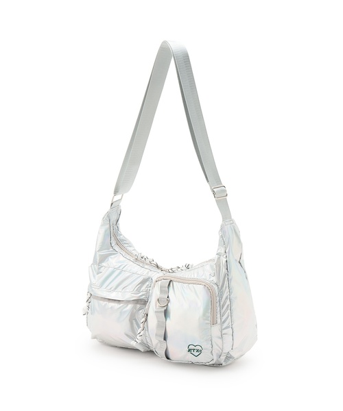 LOVETOXIC(ラブトキシック)の「【LTXC】ダブルポケットナイロンショルダー(ショルダーバッグ・キッズ・オフホワイト/シルバー/ブラック・F)」の10枚目の写真