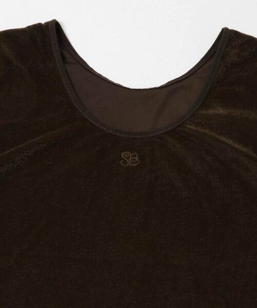 SENSE OF PLACE by URBAN RESEARCH(センスオブプレイスバイアーバンリサーチ)の「2WAYシシュウベロアTシャツ(Tシャツ/カットソー・レディース・ブラウン/ネイビー/ピンク・ONE)」の10枚目の写真