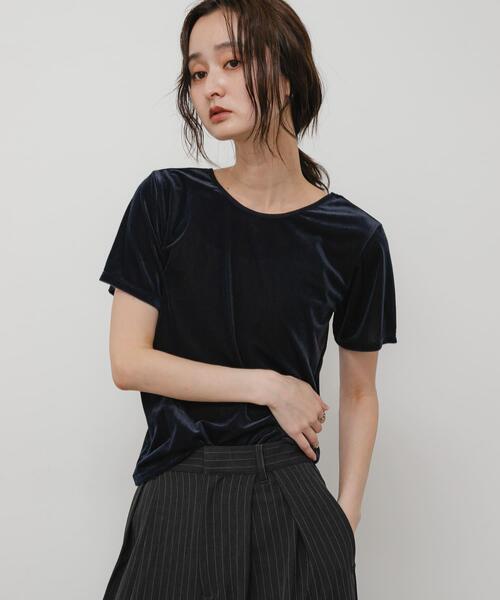 SENSE OF PLACE by URBAN RESEARCH(センスオブプレイスバイアーバンリサーチ)の「2WAYシシュウベロアTシャツ(Tシャツ/カットソー・レディース・ブラウン/ネイビー/ピンク・ONE)」の14枚目の写真