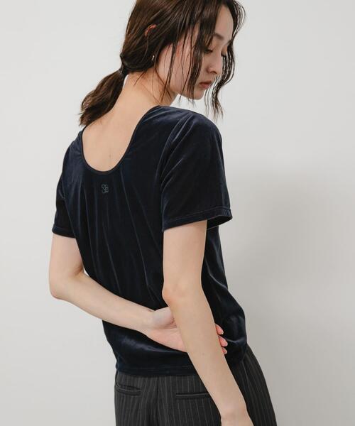 SENSE OF PLACE by URBAN RESEARCH(センスオブプレイスバイアーバンリサーチ)の「2WAYシシュウベロアTシャツ(Tシャツ/カットソー・レディース・ブラウン/ネイビー/ピンク・ONE)」の15枚目の写真